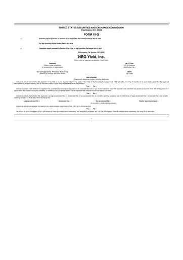 Thumbnail Clearway Energy
 10-Q Quarterly Report FY2014 