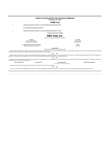 Thumbnail Clearway Energy
 10-Q Quarterly Report FY2014 