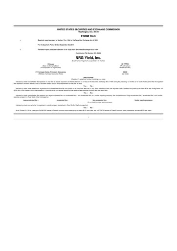 Thumbnail Clearway Energy
 10-Q Quarterly Report FY2014 