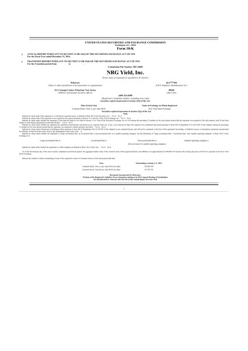 Thumbnail Clearway Energy
 10-K Annual Report 2014