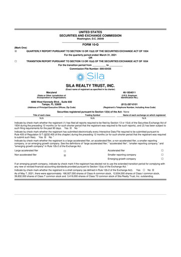 Thumbnail Sila Realty Trust 10-Q Quarterly Report FY2021 