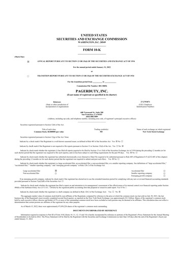 Thumbnail PagerDuty 10-K Annual Report 2022