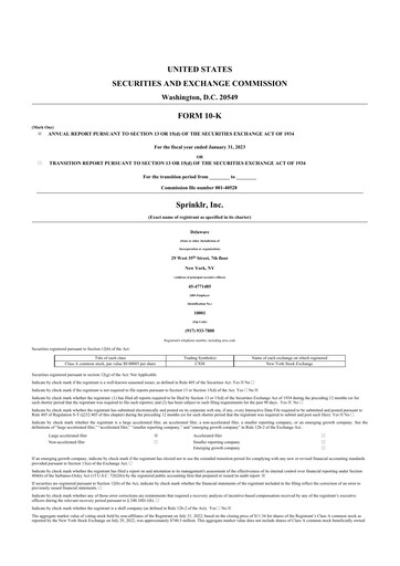 Thumbnail Sprinklr 10-K Annual Report 2023