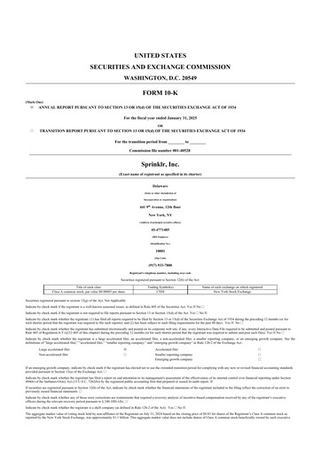 Thumbnail Sprinklr 10-K Annual Report 2025