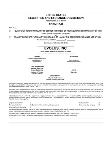 Thumbnail Evolus
 10-Q Quarterly Report FY 