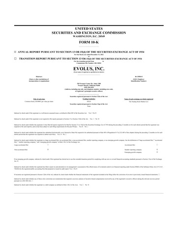 Thumbnail Evolus
 10-K Annual Report 2022