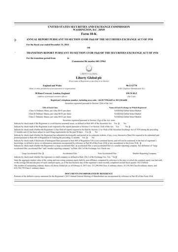 Thumbnail Liberty Global 10-K Annual Report 2014