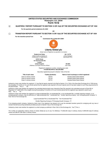 Thumbnail Liberty Global 10-Q Quarterly Report FY2022 