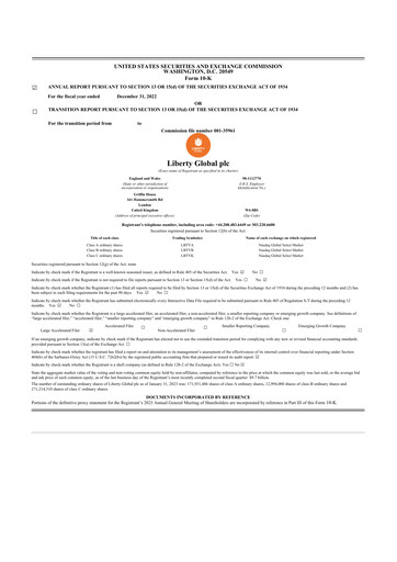 Thumbnail Liberty Global 10-K Annual Report 2022