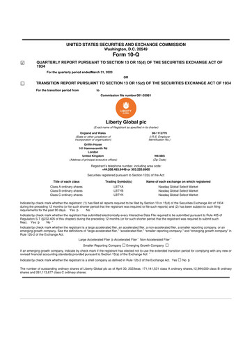 Thumbnail Liberty Global 10-Q Quarterly Report FY2023 