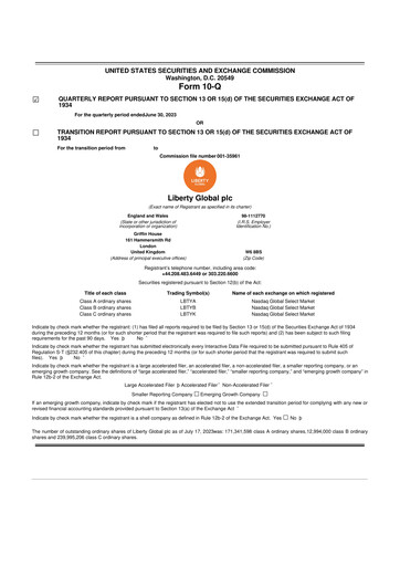 Thumbnail Liberty Global 10-Q Quarterly Report FY2023 