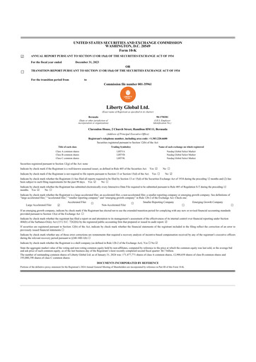 Thumbnail Liberty Global 10-K Annual Report 2023