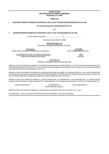 Thumbnail Cantaloupe 10-Q Quarterly Report FY2015 