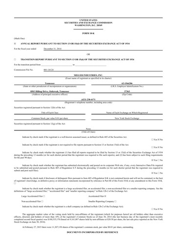 Thumbnail Miller Industries 10-K Annual Report 2014