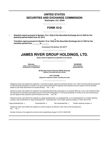 Thumbnail James River Group 10-Q Quarterly Report FY2015 