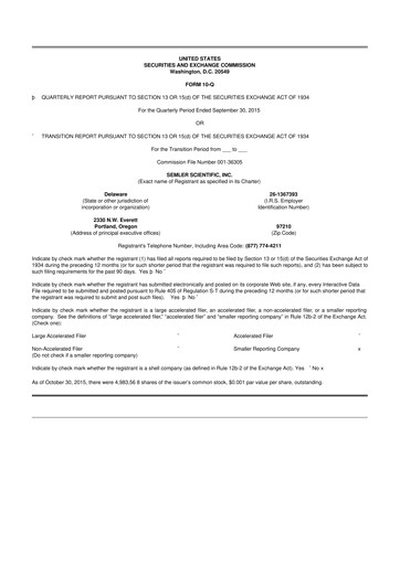 Thumbnail Semler Scientific
 10-Q Quarterly Report FY2015 
