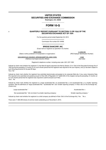 Vorschaubild Dime Community Bancshares 10-Q Quartalsbericht 2015 