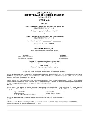 Thumbnail PetMed Express
 10-Q Quarterly Report FY2016 