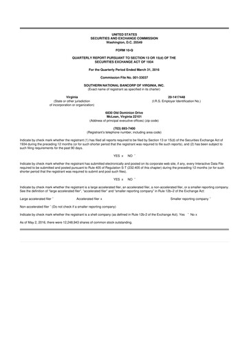 Thumbnail Primis Financial 10-Q Quarterly Report FY2016 
