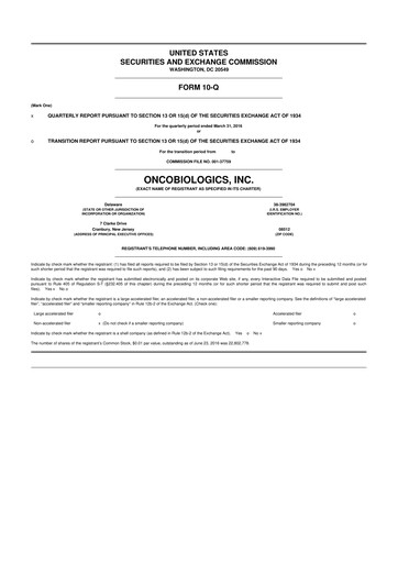 Thumbnail Outlook Therapeutics
 10-Q Quarterly Report FY2016 