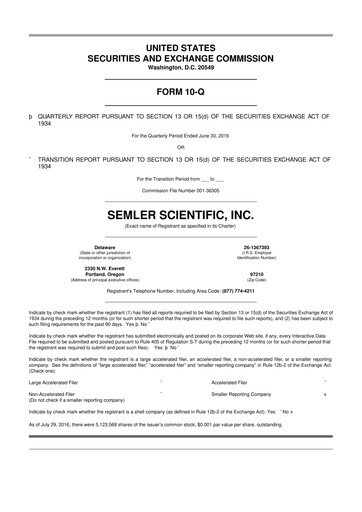 Thumbnail Semler Scientific
 10-Q Quarterly Report FY2016 