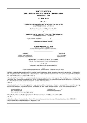 Thumbnail PetMed Express
 10-Q Quarterly Report FY2016 