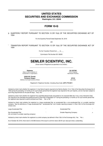 Thumbnail Semler Scientific
 10-Q Quarterly Report FY2016 