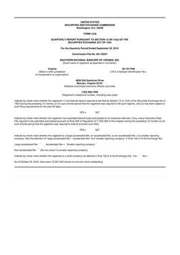 Thumbnail Primis Financial 10-Q Quarterly Report FY2016 