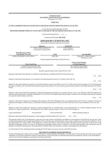 Thumbnail Applied DNA Sciences
 10-K Annual Report 2016