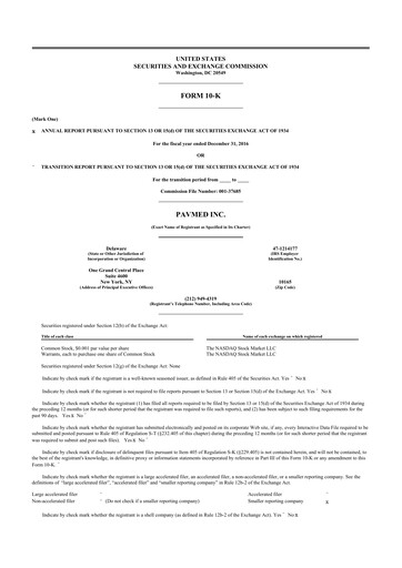 Miniature PAVmed
 10-K Rapport annuel 2016