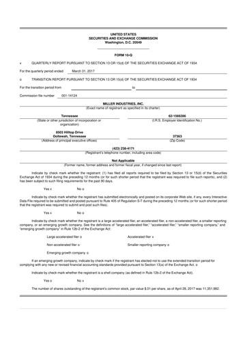 Thumbnail Miller Industries 10-Q Quarterly Report FY2017 