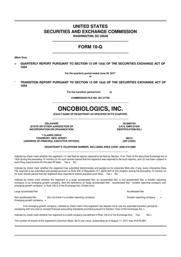 Thumbnail Outlook Therapeutics
 10-Q Quarterly Report FY2017 