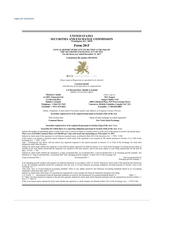 Thumbnail Scully Royalty 20-F Annual Report 