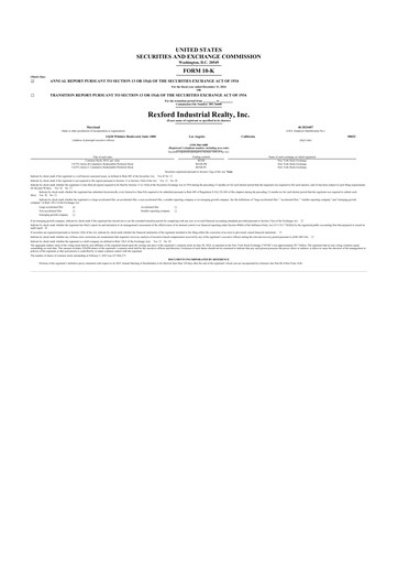 Thumbnail Rexford Industrial 10-K Annual Report 2024