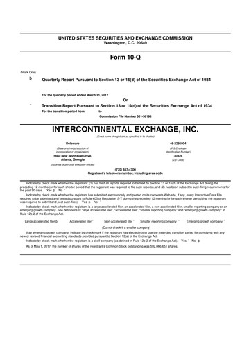 Thumbnail Intercontinental Exchange 10-Q Quarterly Report FY2017 