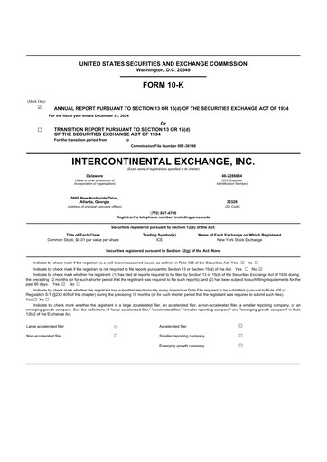 Thumbnail Intercontinental Exchange 10-K Annual Report 2024