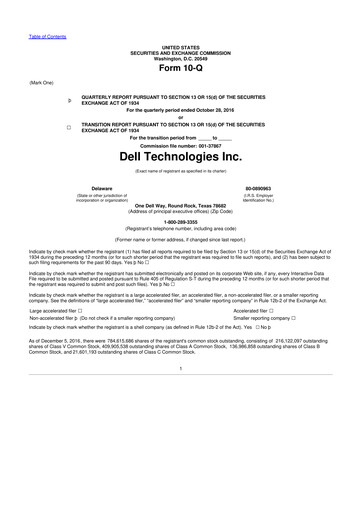 Vorschaubild Dell 10-Q Quartalsbericht 2017 