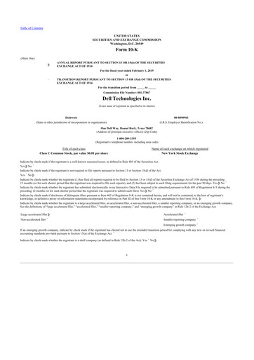 Thumbnail Dell 10-K Annual Report 2019