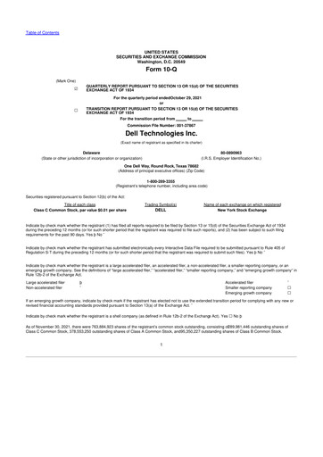 Vorschaubild Dell 10-Q Quartalsbericht 2022 