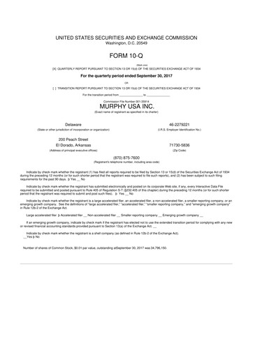Vorschaubild Murphy USA
 10-Q Quartalsbericht 2017 