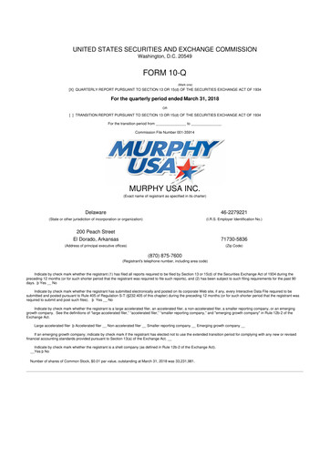 Vorschaubild Murphy USA
 10-Q Quartalsbericht 2018 