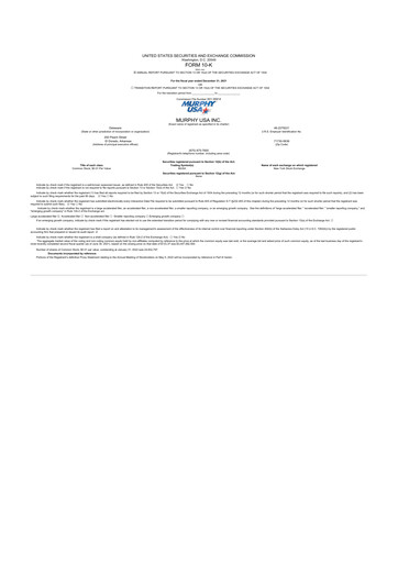 Thumbnail Murphy USA
 10-K Annual Report 2021