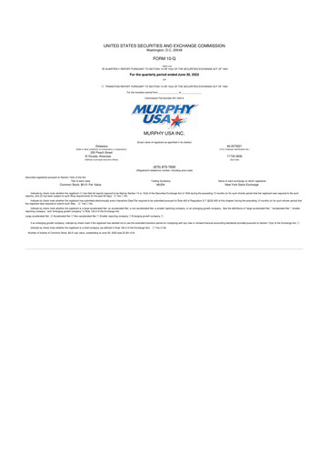 Vorschaubild Murphy USA
 10-Q Quartalsbericht 2022 