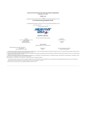 Vorschaubild Murphy USA
 10-Q Quartalsbericht 2023 