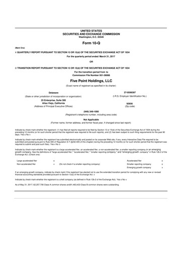 Vorschaubild Five Point Holdings 10-Q Quartalsbericht 2017 