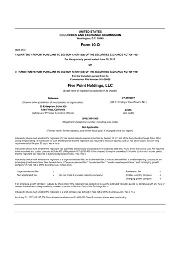 Vorschaubild Five Point Holdings 10-Q Quartalsbericht 2017 