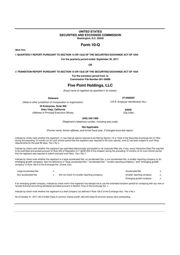 Vorschaubild Five Point Holdings 10-Q Quartalsbericht 2017 