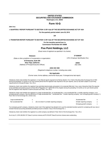 Vorschaubild Five Point Holdings 10-Q Quartalsbericht 2018 