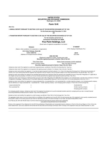 Vorschaubild Five Point Holdings 10-K Jahresbericht 2018