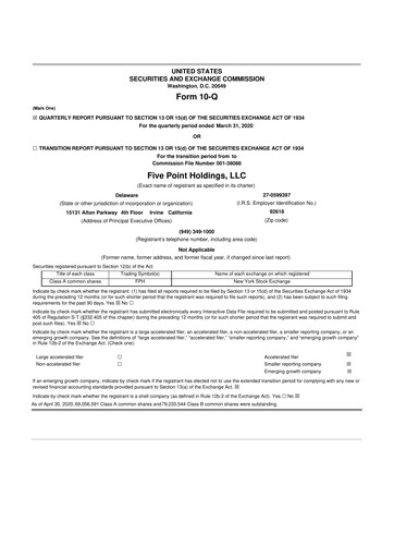 Vorschaubild Five Point Holdings 10-Q Quartalsbericht 2020 